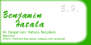 benjamin hatala business card